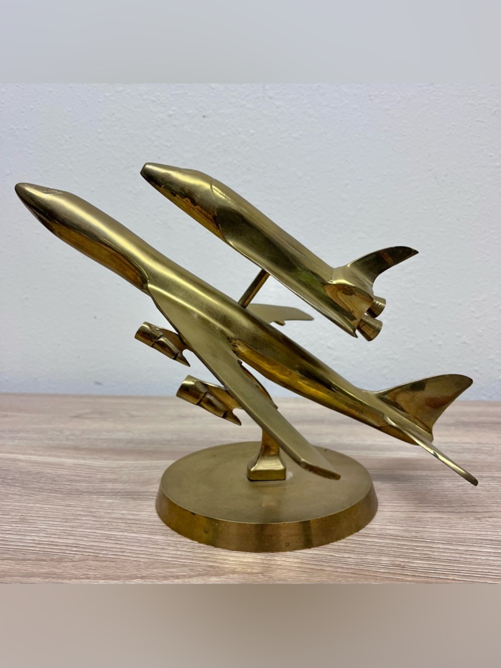 Shuttle Carrier Aircraft Desktop Model - Brass